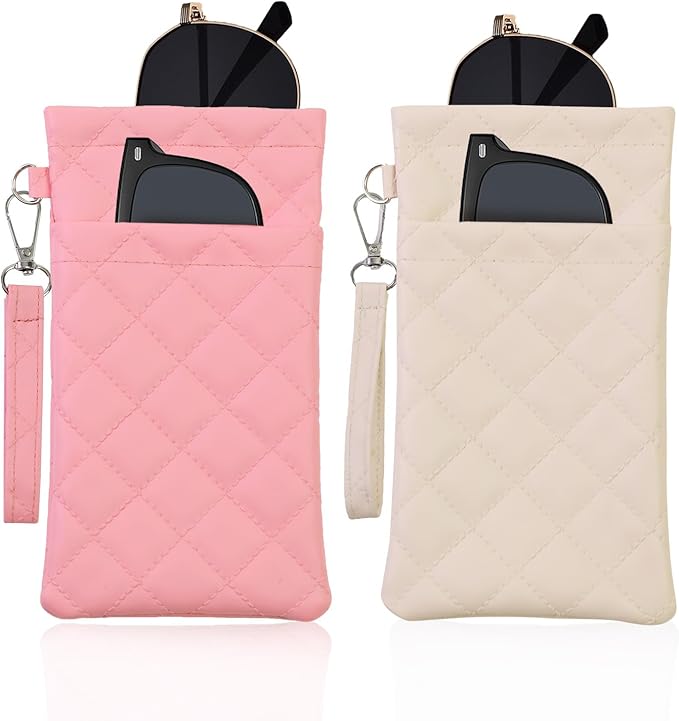 Double Eyeglass Case Soft Dual Glasses Case by FLYINGMAGE