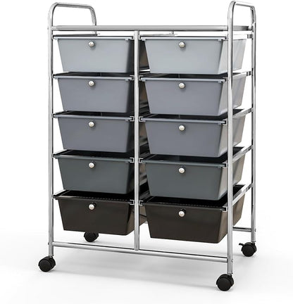 Giantex 10 Drawers Rolling Cart, Classroom Organizers, Storage Cart - Image 10