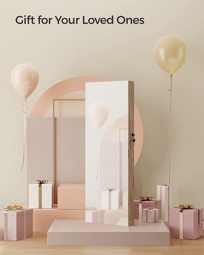 SONGMICS Mirror Jewelry Cabinet Armoire, Wall or Door Mounted Jewelry Storage - Image 9
