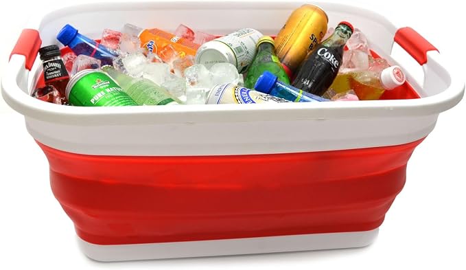 SAMMART Set of 2-41L Collapsible Plastic Laundry Basket-Pop Up Storage - Image 6