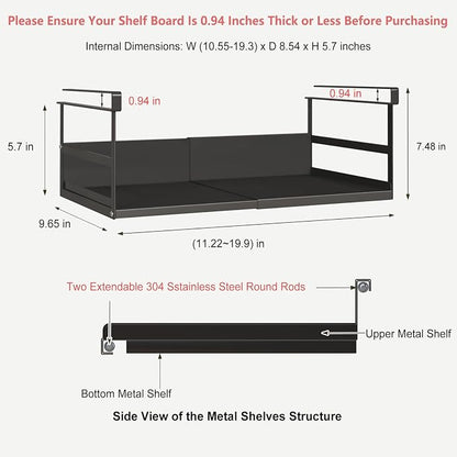 Expandable Under Cabinet Shelf Organizer - Image 3