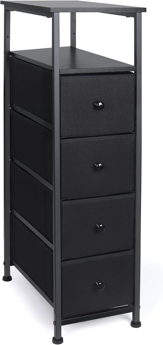 Narrow Dresser for Bedroom, Fabric Tall Dresser & Chests of Drawers by Unknown