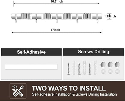 2 Pack Wall Mount, Stainless Steel Broom Hanger, Heavy Duty Mop and Broom - Image 7