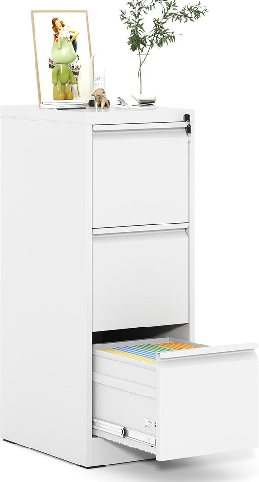 3 Drawer File Cabinet, Metal Vertical Filing Cabinet by EKJOfficials