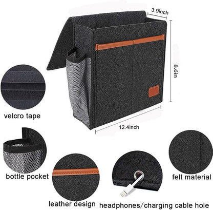 Bedside Caddy, Felt Bedside Storage Organizer, Hanging Storage - Image 2