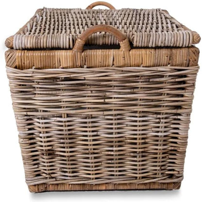 The Basket Lady Lift-Off Lid Wicker Storage Basket, 20 in L x 15 in W x 14 in H - Image 3