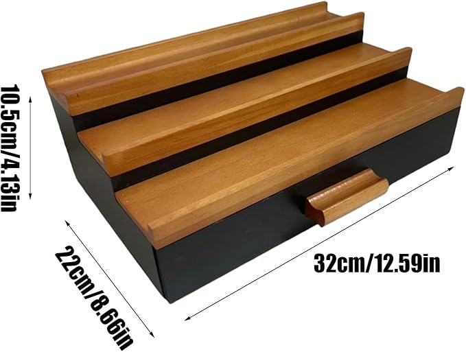 3 Tier Wood Perfume Display Stand | Perfume Organizer Shelf - Image 5