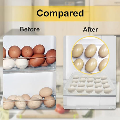 Egg Holder for Refrigerator, Deviled Egg Containers Large Plastic Egg Tray - Image 3