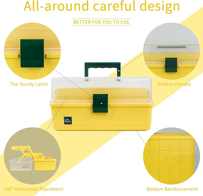 Creahaus 13 inch Art Craft Organizer Storage Box - Image 3