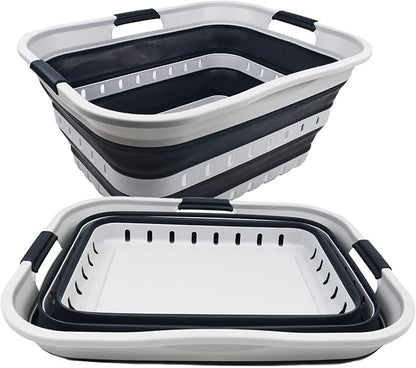 SAMMART 42L Collapsible Plastic Laundry Basket - Image 2