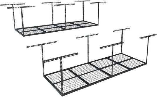 FLEXIMOUNTS 3x8 Overhead Garage Storage Rack, Adjustable Storage Organization by FLEXIMOUNTS
