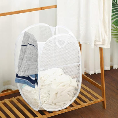 Larpur Pop Up Laundry Hampers, Portable Mesh Laundry Baskets, Collapsible - Image 6