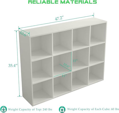 12-Cube Storage Shelf Bookcase - Image 3