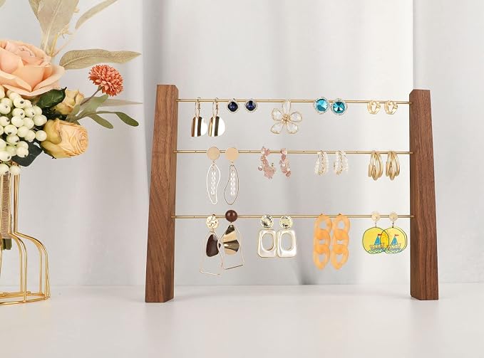 GemeShou 3 Tiers Walnut Earring display stands - Image 7