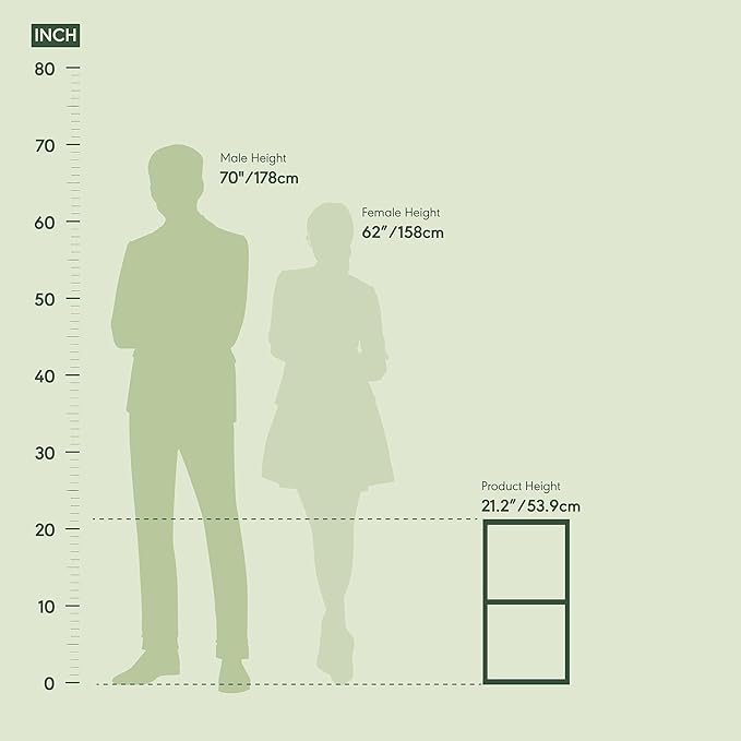 Furinno PASIR Book Shelf, 2-Tier Modern Bookshelf, Open Shelves Bookcase 9 x 12 - Image 4
