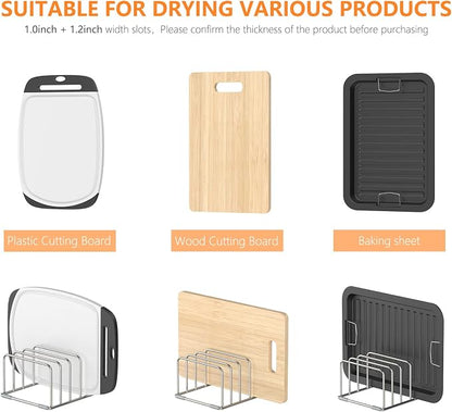 Cutting Board Holder Stand, Chopping Board Storage Rack, Cutting Board Organizer - Image 4