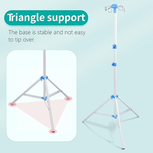 Lefeke IV Pole Portable for Traveling, Adjustable IV Stand - Image 4