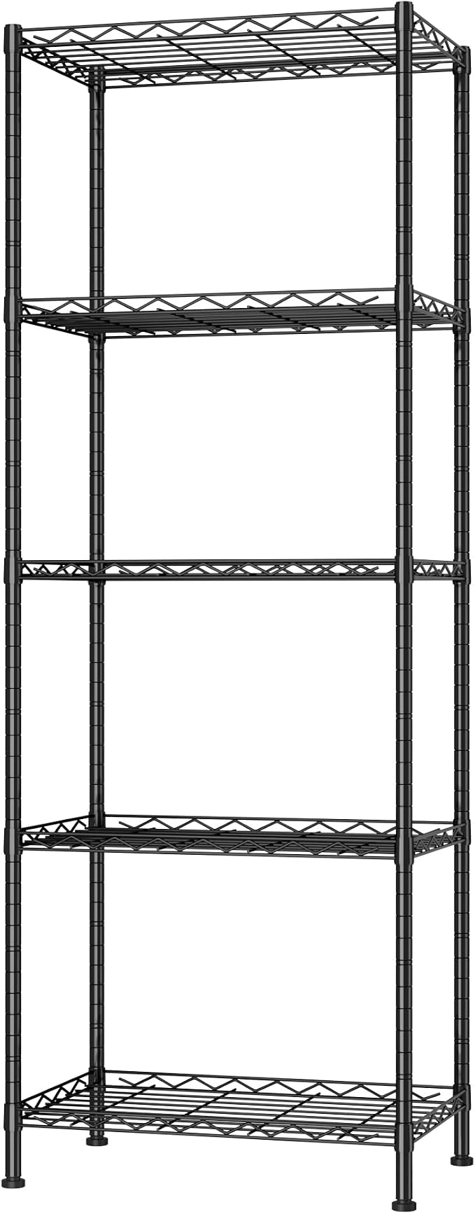 HOMEFORT 5-Shelving Unit, Adjustable Wire Shelving, Metal Wire Shelf Rack by HOMEFORT