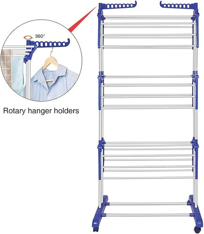 Bigzzia Clothes Drying Rack, Folding Stainless Steel Drying Rack Clothing - Image 7