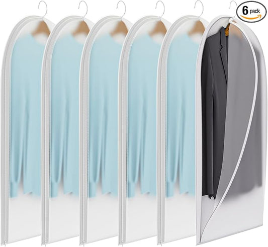 Clear Garment Bags for Hanging Clothes, 40in Dress Clothing Suit Coat for by Unknown