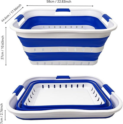 SAMMART 42L Collapsible Plastic Laundry Basket - Image 2