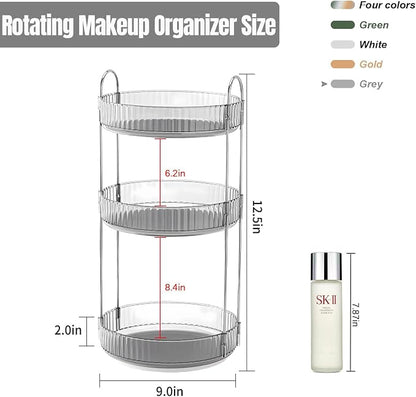 360 Rotating Makeup Organizer for Vanity, Bathroom Countertop Spinning Perfume - Image 4