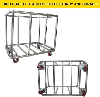 Laundry Cart Commercial, 11.35 Bushel Large Industrial Rolling Laundry Hamper - Image 5