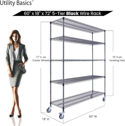 NSF Commercial 5-Tier Wire Shelving - Image 2
