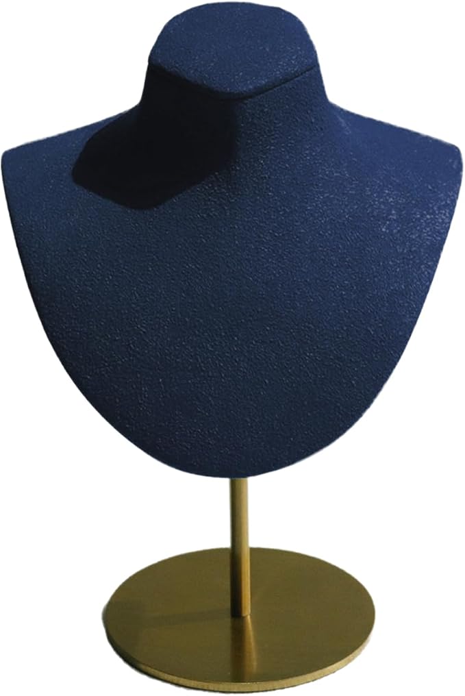 Necklace Display Stand For Selling Velvet Chain Jewelry Bust Holder Organizer by RefinedQualityQuestMarvels