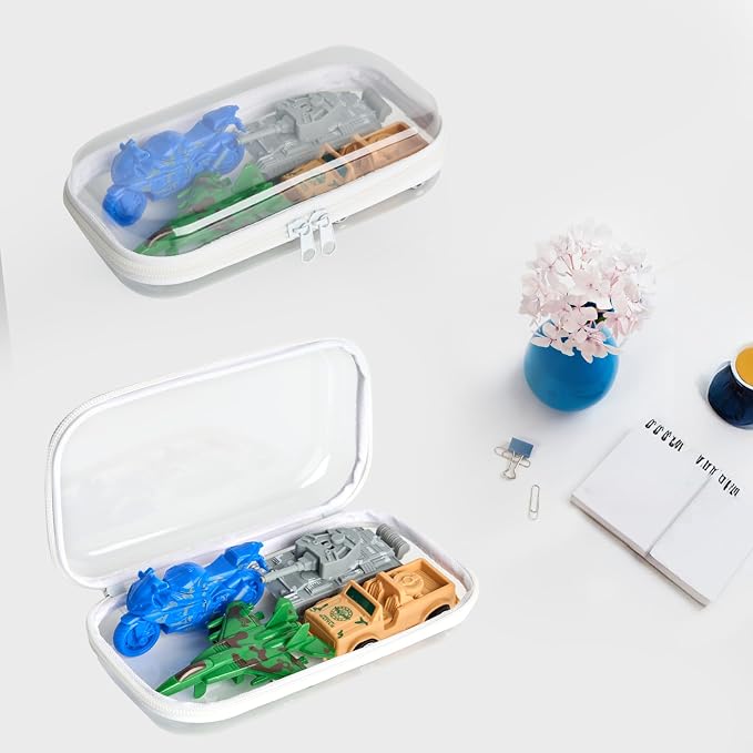 Set of 2 - Hard Sided Clear Zipper Case - Image 8