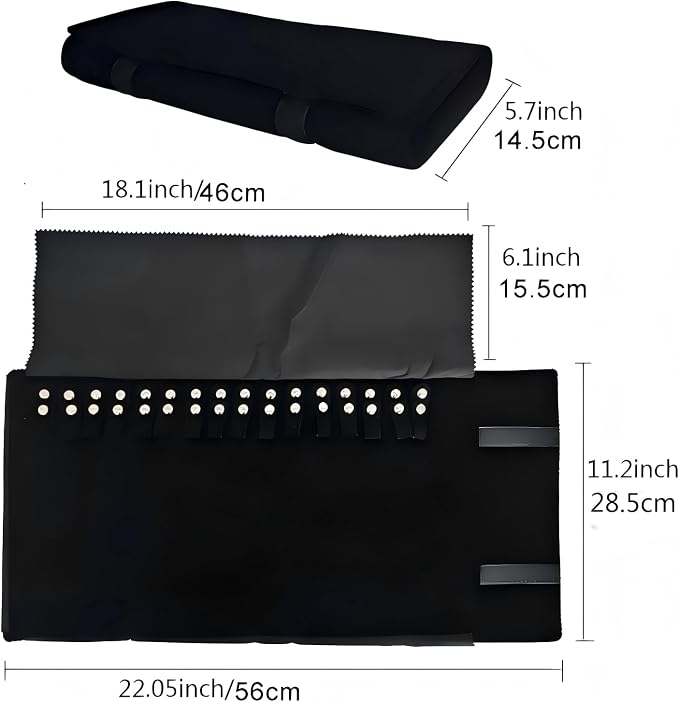 Velet Travel Jewelry Case Roll Bag Organizer - Image 9