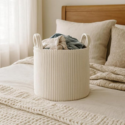 PUTSKA Blanket Basket – Round Storage - Image 4