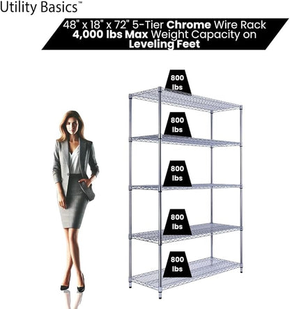NSF Commercial 5-Tier Wire Shelving - Image 3