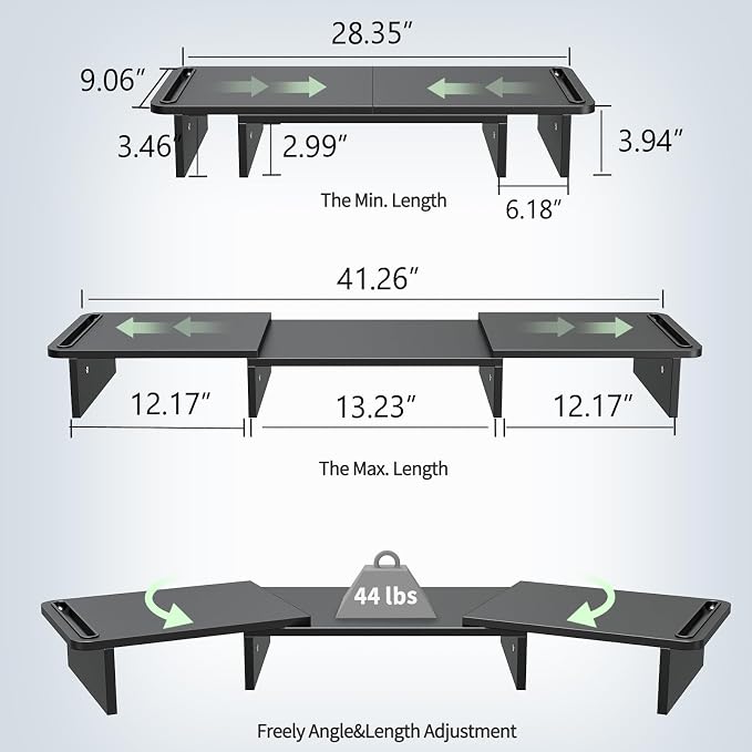 Zimilar Dual Monitor Stand Riser, Monitor Stand - Image 2