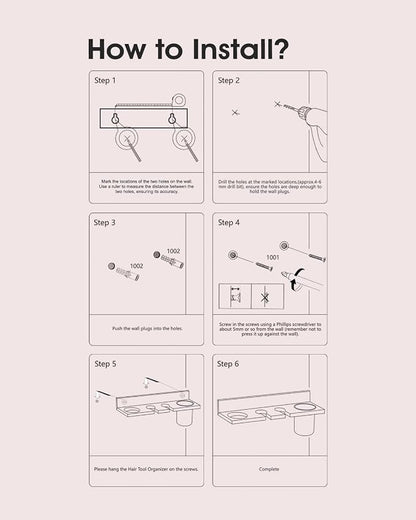 Hair Tool Organizer Wall Mounted - Image 7