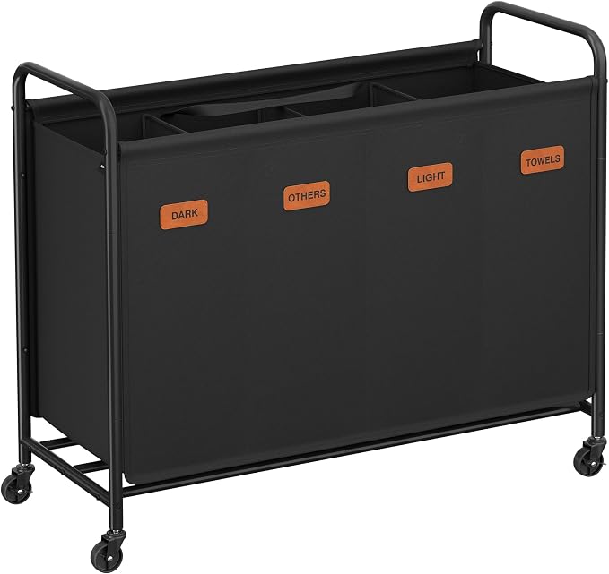 SONGMICS 4-Section Laundry Sorter, Laundry Hamper by SONGMICSbySONGMICSHOME