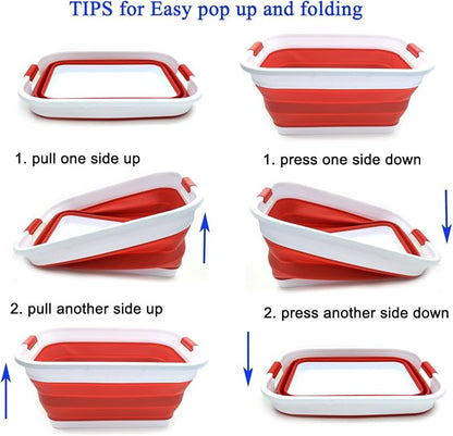 SAMMART 41L Collapsible Plastic Laundry Basket-Foldable Pop Up Storage - Image 7