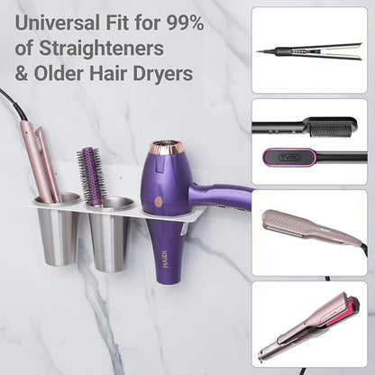 Hair Tool Organizer Wall Mount, Stainless Steel Hair Tool Holder - Image 2