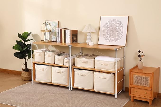 Decorative Basket Rectangular Fabric Storage Bin Organizer Basket - Image 4