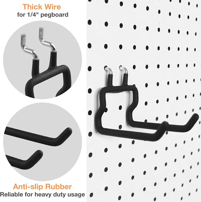 G.CORE 24-Pack Pegboard Hooks, Heavy Duty Metal Shelving Brackets, Wall - Image 6