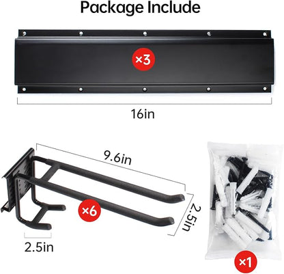 Garage Storage Rack Hooks, 48 Inch Heavy Duty Wall Mount Garage Organization - Image 2