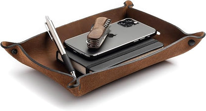 Main Street Forge Leather Valet Tray by MainStreetForge