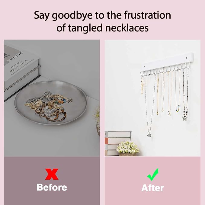 Hanging Jewelry Organizer Wall Mounted, Modern Jewelry Display - Image 3