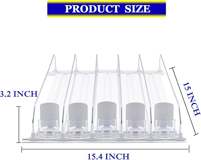 AMLLLC Drink Dispenser for Fridge, Automatic Pusher Glide Soda Can Dispenser - Image 3
