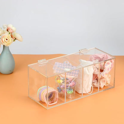 Hair Accessories Organizer for Girl, Acrylic Hair Tie Organizer Scrunchie Holder - Image 5