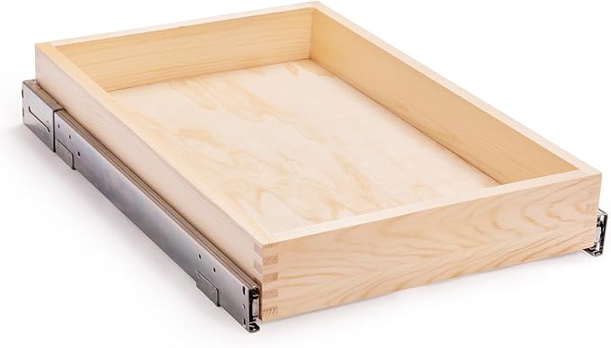 16”W x 21”D x 3‘’H Soft Close Slide Out Wood Drawer Organizer by Mulush
