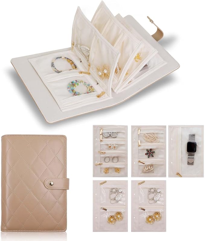 Travel Jewelry Organizer Case ， Portable Jewelry Organizers Storage Book - Image 2
