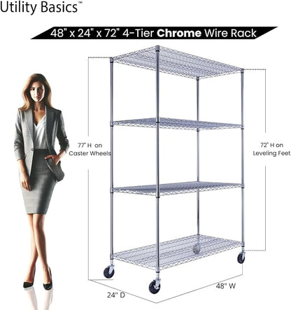 NSF Commercial 4-Tier Wire Shelving - Image 2