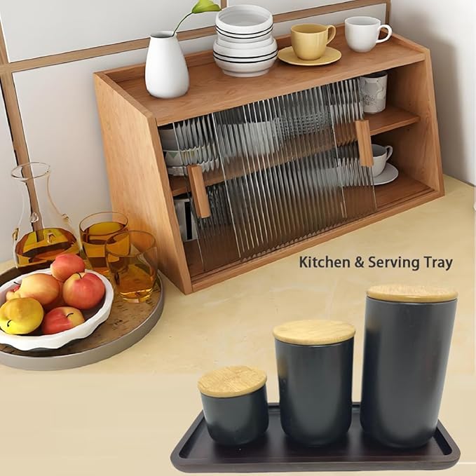 Wood Vanity Tray, Bathroom Counter Solid Walnut Organizer, Toilet Tank Top - Image 5