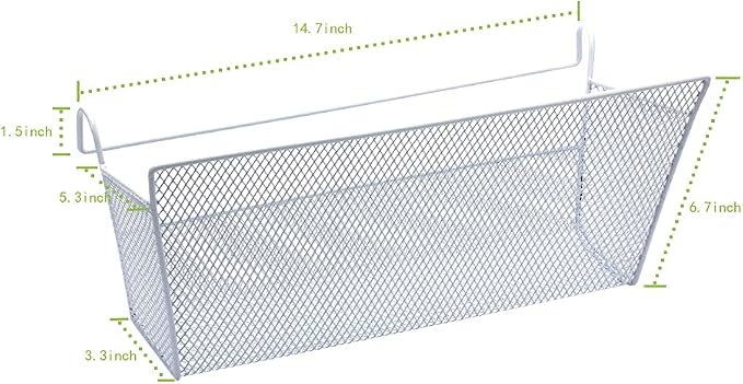 2 pcs Hanging metal mesh bedside storage basket， student dormitory bed storage - Image 2